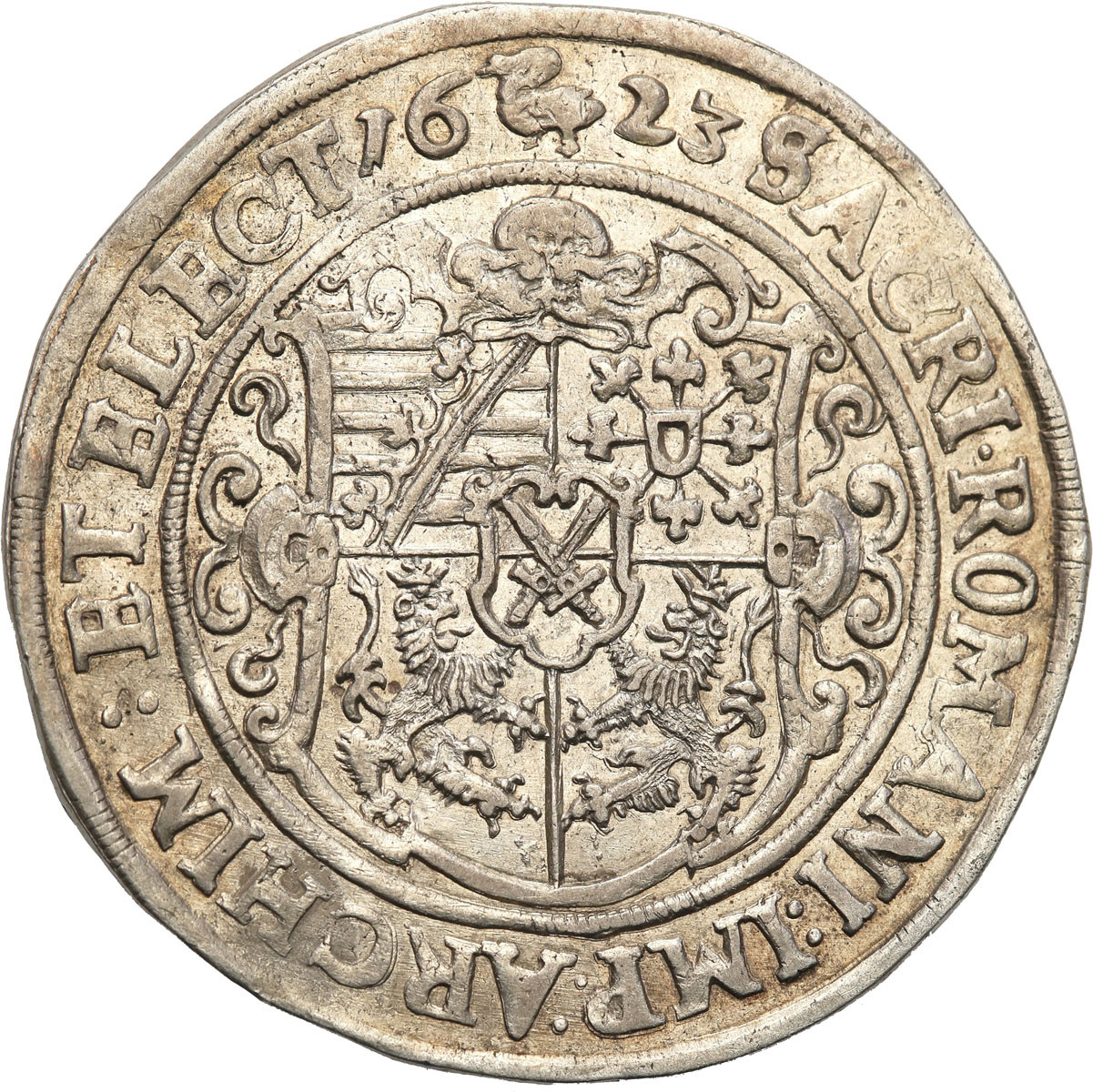 Niemcy, Saksonia. Johan Georg I (1615-1656). 1/2 talara 1623, Drezno - PIĘKNE